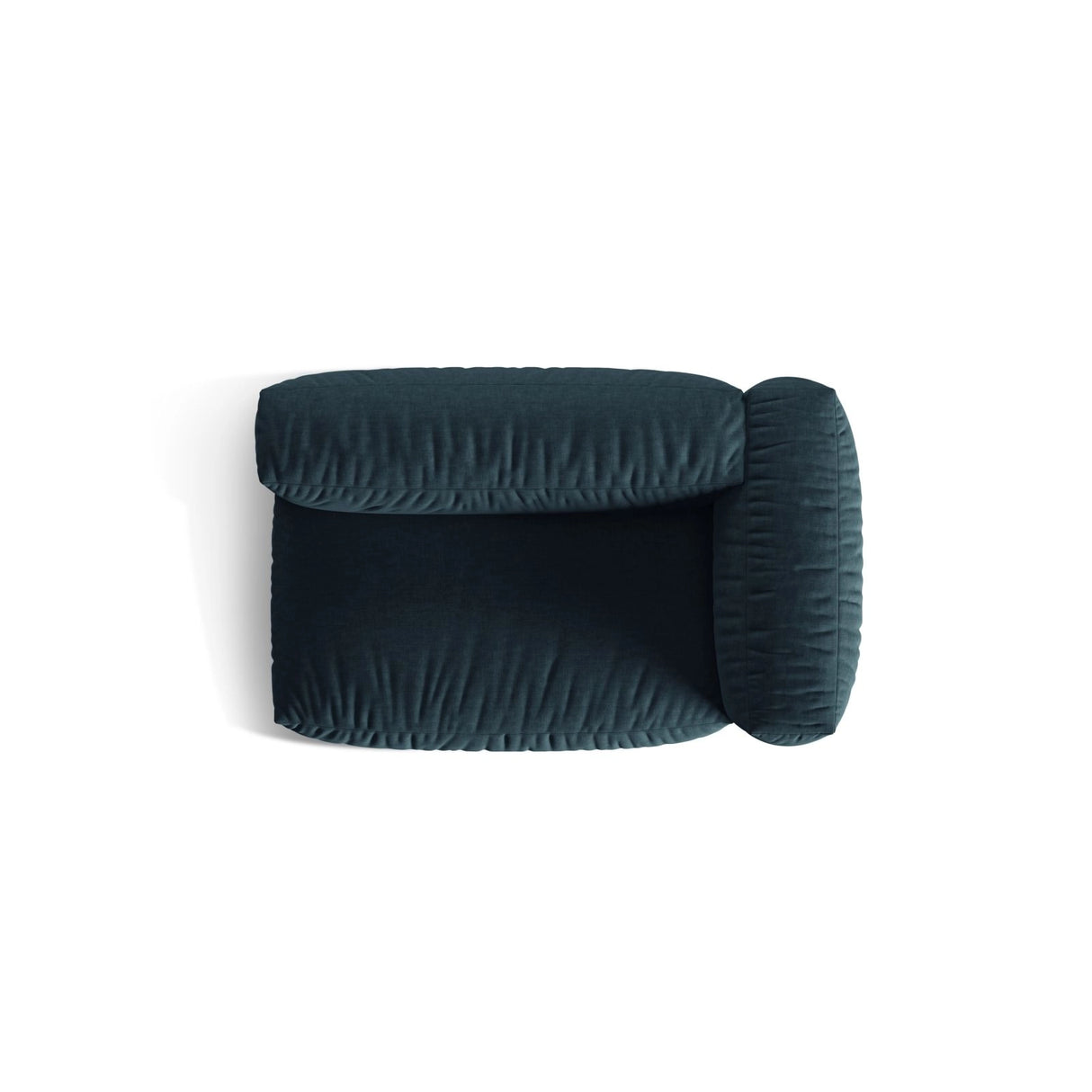 Martina Modulares Sofa Sitzelement, Rechte Seite, Sitztiefe 76 cm, aus Strukturierter Stoff in Blau Jeans (Boston Ocean), 160x106 cm von Micadoni – Bild 5