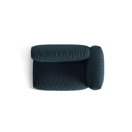 Martina Modulares Sofa Sitzelement, Rechte Seite, Sitztiefe 76 cm, aus Strukturierter Stoff in Blau Jeans (Boston Ocean), 160x106 cm von Micadoni – Bild 5