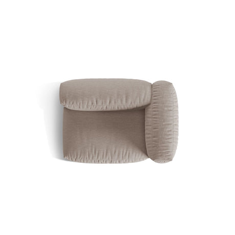 Martina Modulares Sofa Sitzelement, Rechte Seite, Sitztiefe 76 cm, aus Strukturierter Stoff in Dunkelbeige (Boston Trufa), 120x106 cm von Micadoni – Bild 5