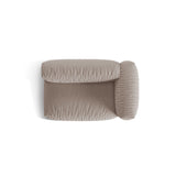Martina Modulares Sofa Sitzelement, Rechte Seite, Sitztiefe 76 cm, aus Strukturierter Stoff in Dunkelbeige (Boston Trufa), 160x106 cm von Micadoni – Bild 5