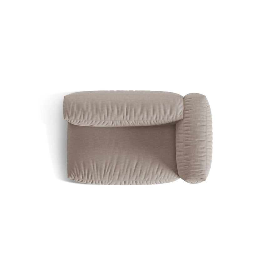 Martina Modulares Sofa Sitzelement, Rechte Seite, Sitztiefe 76 cm, aus Strukturierter Stoff in Dunkelbeige (Boston Trufa), 160x106 cm von Micadoni – Bild 5