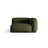 Martina Modulares Sofa Sitzelement, Rechte Seite, Sitztiefe 76 cm, aus Strukturierter Stoff in Grün (Boston Forest), 120x106 cm von Micadoni – Bild 1