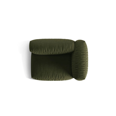 Martina Modulares Sofa Sitzelement, Rechte Seite, Sitztiefe 76 cm, aus Strukturierter Stoff in Grün (Boston Forest), 120x106 cm von Micadoni – Bild 5
