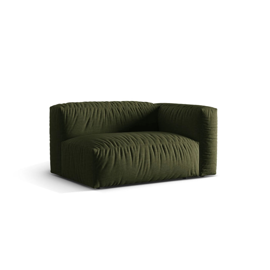 Martina Modulares Sofa Sitzelement, Rechte Seite, Sitztiefe 76 cm, aus Strukturierter Stoff in Grün (Boston Forest), 160x106 cm von Micadoni – Bild 3