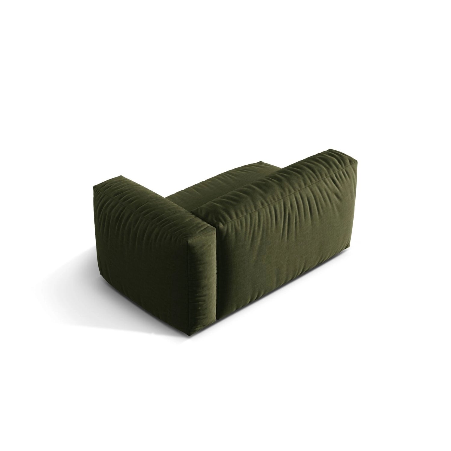 Martina Modulares Sofa Sitzelement, Rechte Seite, Sitztiefe 76 cm, aus Strukturierter Stoff in Grün (Boston Forest), 160x106 cm von Micadoni – Bild 4