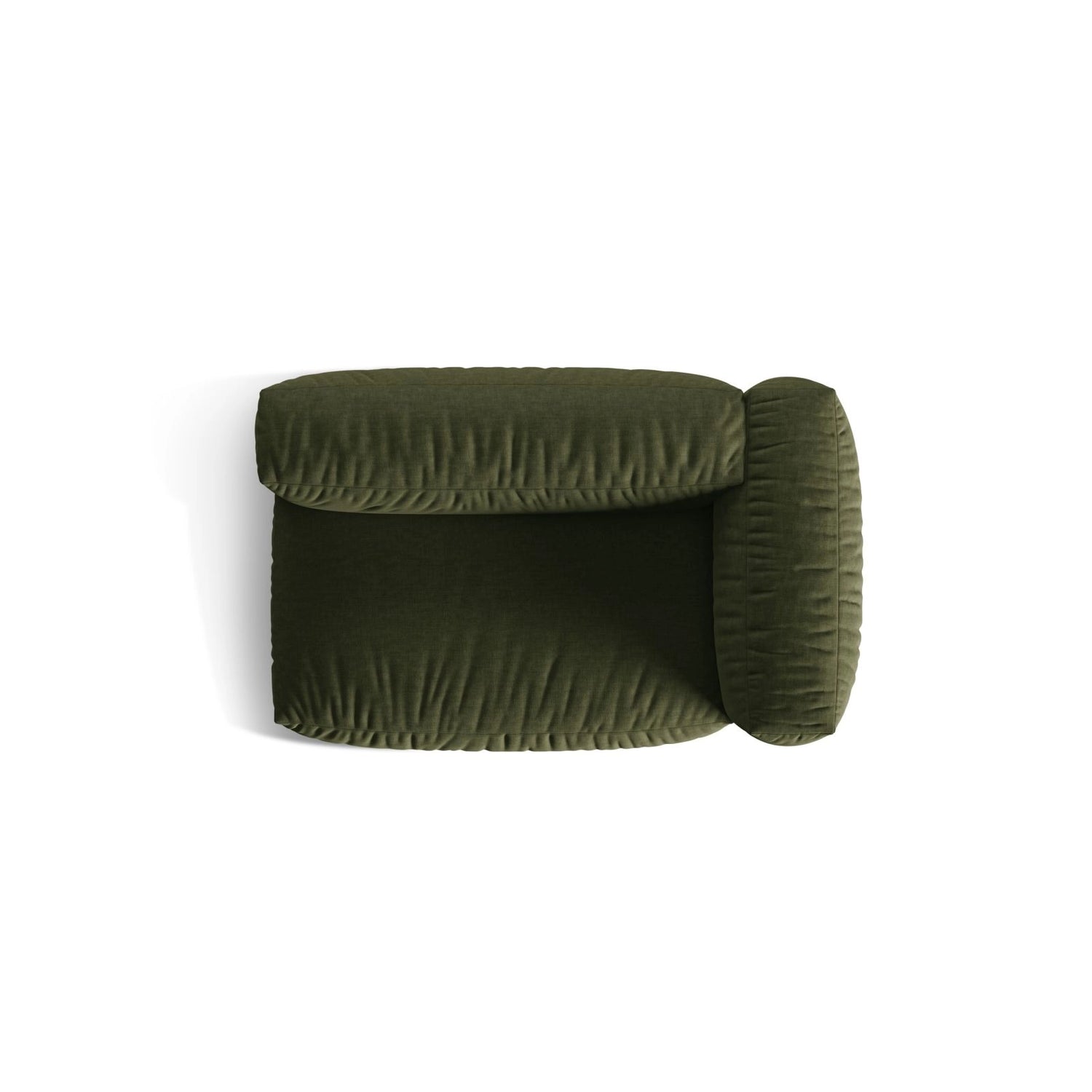 Martina Modulares Sofa Sitzelement, Rechte Seite, Sitztiefe 76 cm, aus Strukturierter Stoff in Grün (Boston Forest), 160x106 cm von Micadoni – Bild 5
