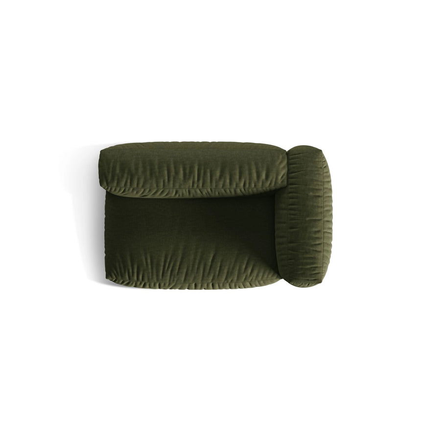 Martina Modulares Sofa Sitzelement, Rechte Seite, Sitztiefe 76 cm, aus Strukturierter Stoff in Grün (Boston Forest), 160x106 cm von Micadoni – Bild 5