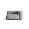 Martina Modulares Sofa Sitzelement, Rechte Seite, Sitztiefe 76 cm, aus Strukturierter Stoff in Hellgrau (Boston Light Grey), 120x106 cm von Micadoni – Bild 1