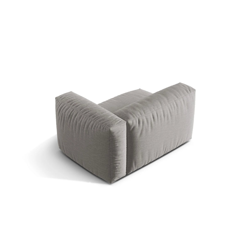 Martina Modulares Sofa Sitzelement, Rechte Seite, Sitztiefe 76 cm, aus Strukturierter Stoff in Hellgrau (Boston Light Grey), 120x106 cm von Micadoni – Bild 4
