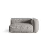 Martina Modulares Sofa Sitzelement, Rechte Seite, Sitztiefe 76 cm, aus Strukturierter Stoff in Hellgrau (Boston Light Grey), 160x106 cm von Micadoni – Bild 1