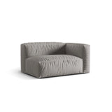 Martina Modulares Sofa Sitzelement, Rechte Seite, Sitztiefe 76 cm, aus Strukturierter Stoff in Hellgrau (Boston Light Grey), 160x106 cm von Micadoni – Bild 3