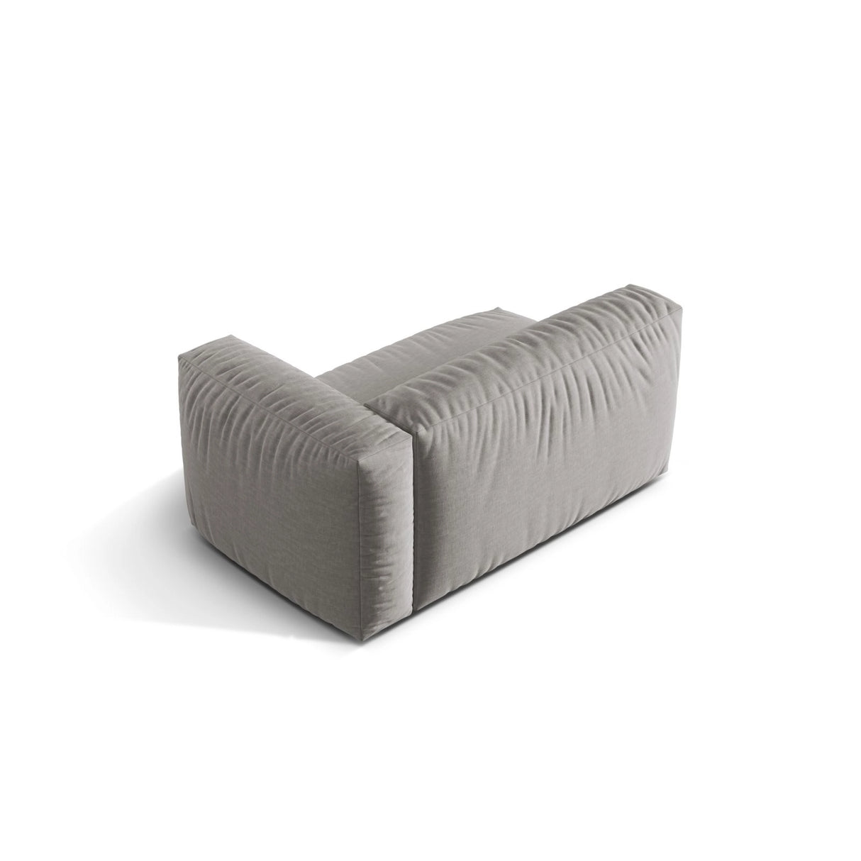 Martina Modulares Sofa Sitzelement, Rechte Seite, Sitztiefe 76 cm, aus Strukturierter Stoff in Hellgrau (Boston Light Grey), 160x106 cm von Micadoni – Bild 4