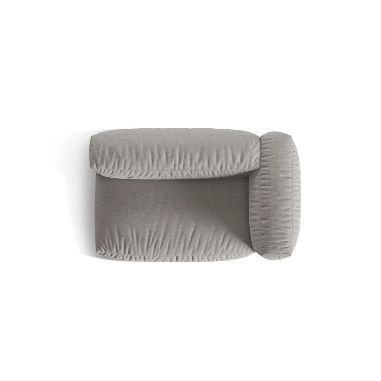 Martina Modulares Sofa Sitzelement, Rechte Seite, Sitztiefe 76 cm, aus Strukturierter Stoff in Hellgrau (Boston Light Grey), 160x106 cm von Micadoni – Bild 5