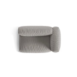 Martina Modulares Sofa Sitzelement, Rechte Seite, Sitztiefe 76 cm, aus Strukturierter Stoff in Hellgrau (Boston Light Grey), 160x106 cm von Micadoni – Bild 5