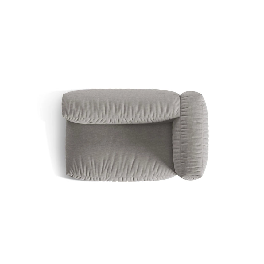 Martina Modulares Sofa Sitzelement, Rechte Seite, Sitztiefe 76 cm, aus Strukturierter Stoff in Hellgrau (Boston Light Grey), 160x106 cm von Micadoni – Bild 5