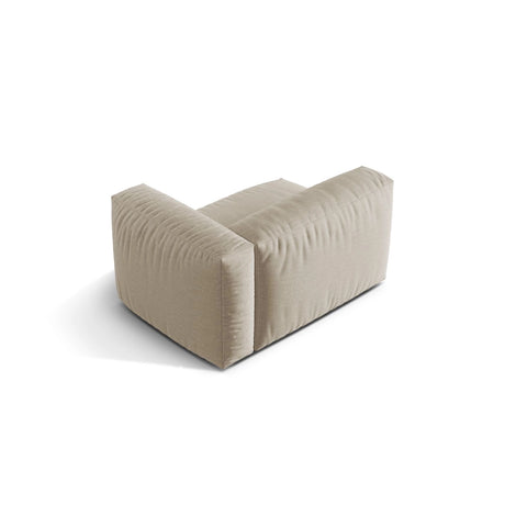 Martina Modulares Sofa Sitzelement, Rechte Seite, Sitztiefe 76 cm, aus Strukturierter Stoff in Leichtes Beige (Boston Toffee), 120x106 cm von Micadoni – Bild 4
