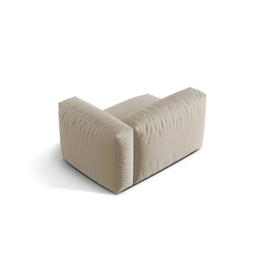 Martina Modulares Sofa Sitzelement, Rechte Seite, Sitztiefe 76 cm, aus Strukturierter Stoff in Leichtes Beige (Boston Toffee), 120x106 cm von Micadoni – Bild 4