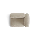 Martina Modulares Sofa Sitzelement, Rechte Seite, Sitztiefe 76 cm, aus Strukturierter Stoff in Leichtes Beige (Boston Toffee), 120x106 cm von Micadoni – Bild 5