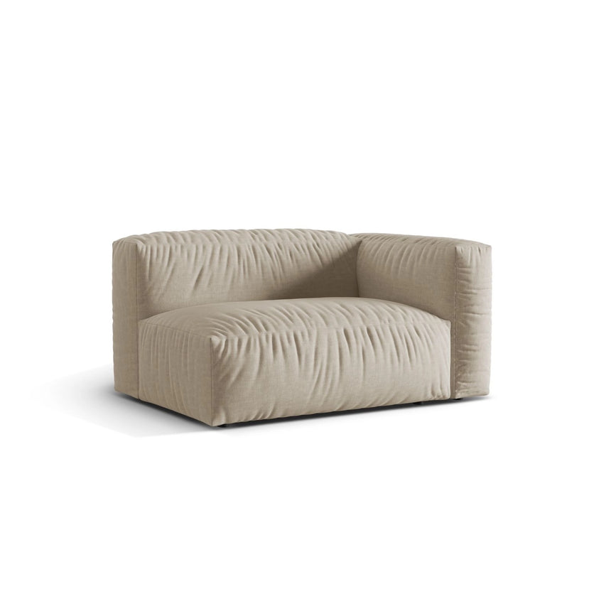 Martina Modulares Sofa Sitzelement, Rechte Seite, Sitztiefe 76 cm, aus Strukturierter Stoff in Leichtes Beige (Boston Toffee), 160x106 cm von Micadoni – Bild 3
