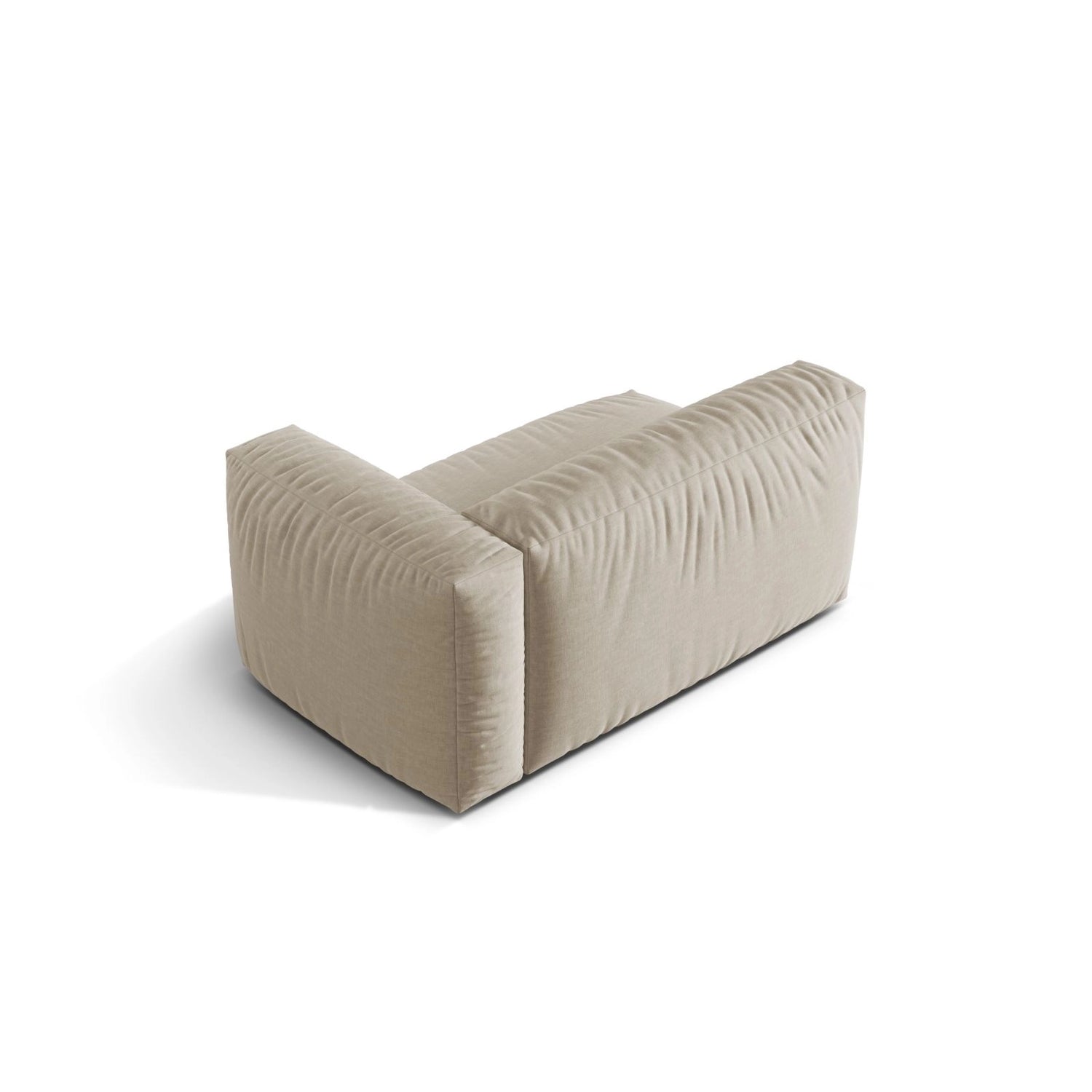 Martina Modulares Sofa Sitzelement, Rechte Seite, Sitztiefe 76 cm, aus Strukturierter Stoff in Leichtes Beige (Boston Toffee), 160x106 cm von Micadoni – Bild 4