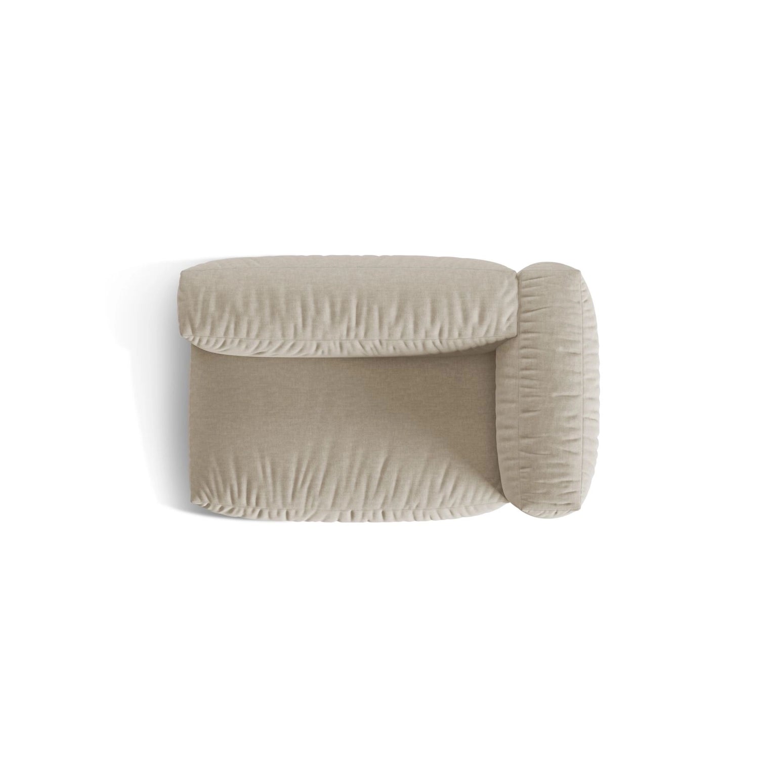 Martina Modulares Sofa Sitzelement, Rechte Seite, Sitztiefe 76 cm, aus Strukturierter Stoff in Leichtes Beige (Boston Toffee), 160x106 cm von Micadoni – Bild 5
