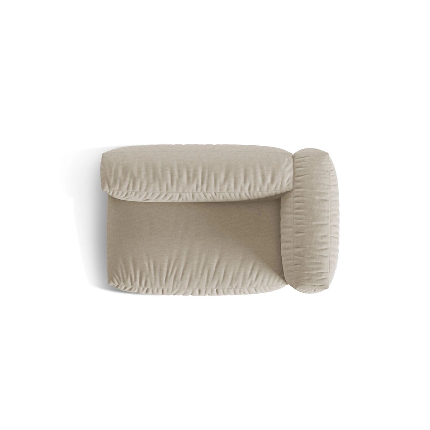 Martina Modulares Sofa Sitzelement, Rechte Seite, Sitztiefe 76 cm, aus Strukturierter Stoff in Leichtes Beige (Boston Toffee), 160x106 cm von Micadoni – Bild 5