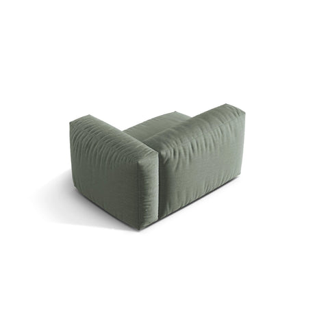 Martina Modulares Sofa Sitzelement, Rechte Seite, Sitztiefe 76 cm, aus Strukturierter Stoff in Moosgrün (Boston Water Green), 120x106 cm von Micadoni – Bild 4