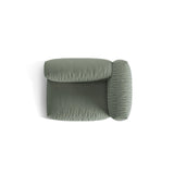 Martina Modulares Sofa Sitzelement, Rechte Seite, Sitztiefe 76 cm, aus Strukturierter Stoff in Moosgrün (Boston Water Green), 120x106 cm von Micadoni – Bild 5