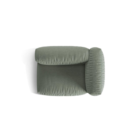 Martina Modulares Sofa Sitzelement, Rechte Seite, Sitztiefe 76 cm, aus Strukturierter Stoff in Moosgrün (Boston Water Green), 120x106 cm von Micadoni – Bild 5