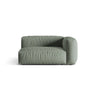Martina Modulares Sofa Sitzelement, Rechte Seite, Sitztiefe 76 cm, aus Strukturierter Stoff in Moosgrün (Boston Water Green), 160x106 cm von Micadoni – Bild 1