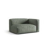 Martina Modulares Sofa Sitzelement, Rechte Seite, Sitztiefe 76 cm, aus Strukturierter Stoff in Moosgrün (Boston Water Green), 160x106 cm von Micadoni – Bild 3