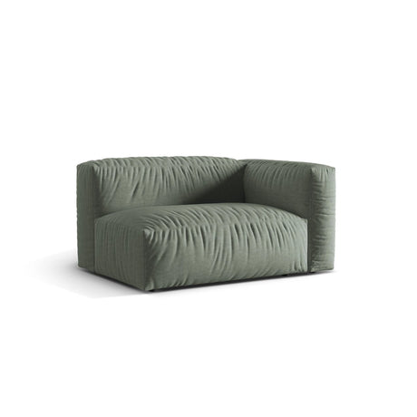 Martina Modulares Sofa Sitzelement, Rechte Seite, Sitztiefe 76 cm, aus Strukturierter Stoff in Moosgrün (Boston Water Green), 160x106 cm von Micadoni – Bild 3
