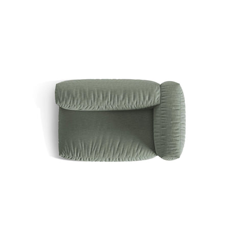 Martina Modulares Sofa Sitzelement, Rechte Seite, Sitztiefe 76 cm, aus Strukturierter Stoff in Moosgrün (Boston Water Green), 160x106 cm von Micadoni – Bild 5