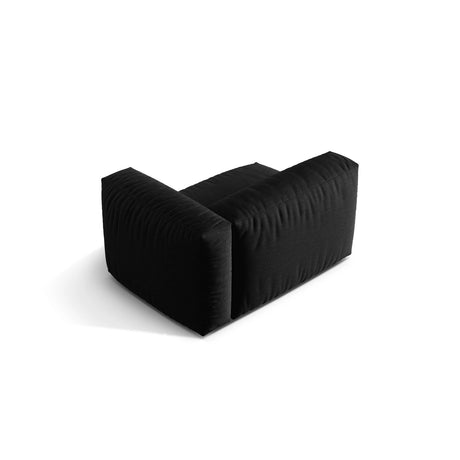 Martina Modulares Sofa Sitzelement, Rechte Seite, Sitztiefe 76 cm, aus Strukturierter Stoff in Schwarz (Boston Black), 120x106 cm von Micadoni – Bild 4