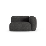 Martina Modulares Sofa Sitzelement, Rechte Seite, Sitztiefe 90 cm, aus Boucle in Anthrazit (Monet Anthracite), 120x120 cm von Micadoni – Bild 1