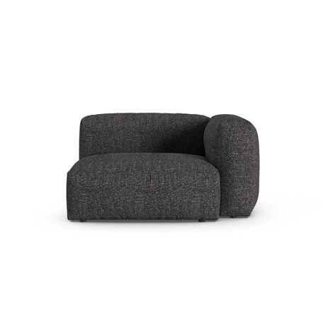 Martina Modulares Sofa Sitzelement, Rechte Seite, Sitztiefe 90 cm, aus Boucle in Anthrazit (Monet Anthracite), 120x120 cm von Micadoni – Bild 1