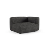 Martina Modulares Sofa Sitzelement, Rechte Seite, Sitztiefe 90 cm, aus Boucle in Anthrazit (Monet Anthracite), 120x120 cm von Micadoni – Bild 3