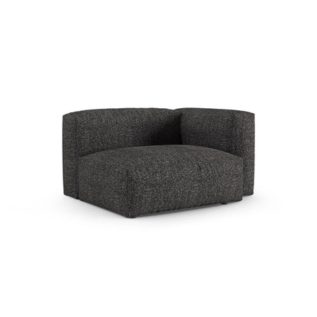Martina Modulares Sofa Sitzelement, Rechte Seite, Sitztiefe 90 cm, aus Boucle in Anthrazit (Monet Anthracite), 120x120 cm von Micadoni – Bild 3
