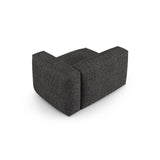 Martina Modulares Sofa Sitzelement, Rechte Seite, Sitztiefe 90 cm, aus Boucle in Anthrazit (Monet Anthracite), 120x120 cm von Micadoni – Bild 4