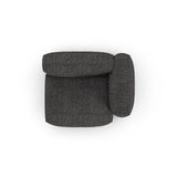 Martina Modulares Sofa Sitzelement, Rechte Seite, Sitztiefe 90 cm, aus Boucle in Anthrazit (Monet Anthracite), 120x120 cm von Micadoni – Bild 5