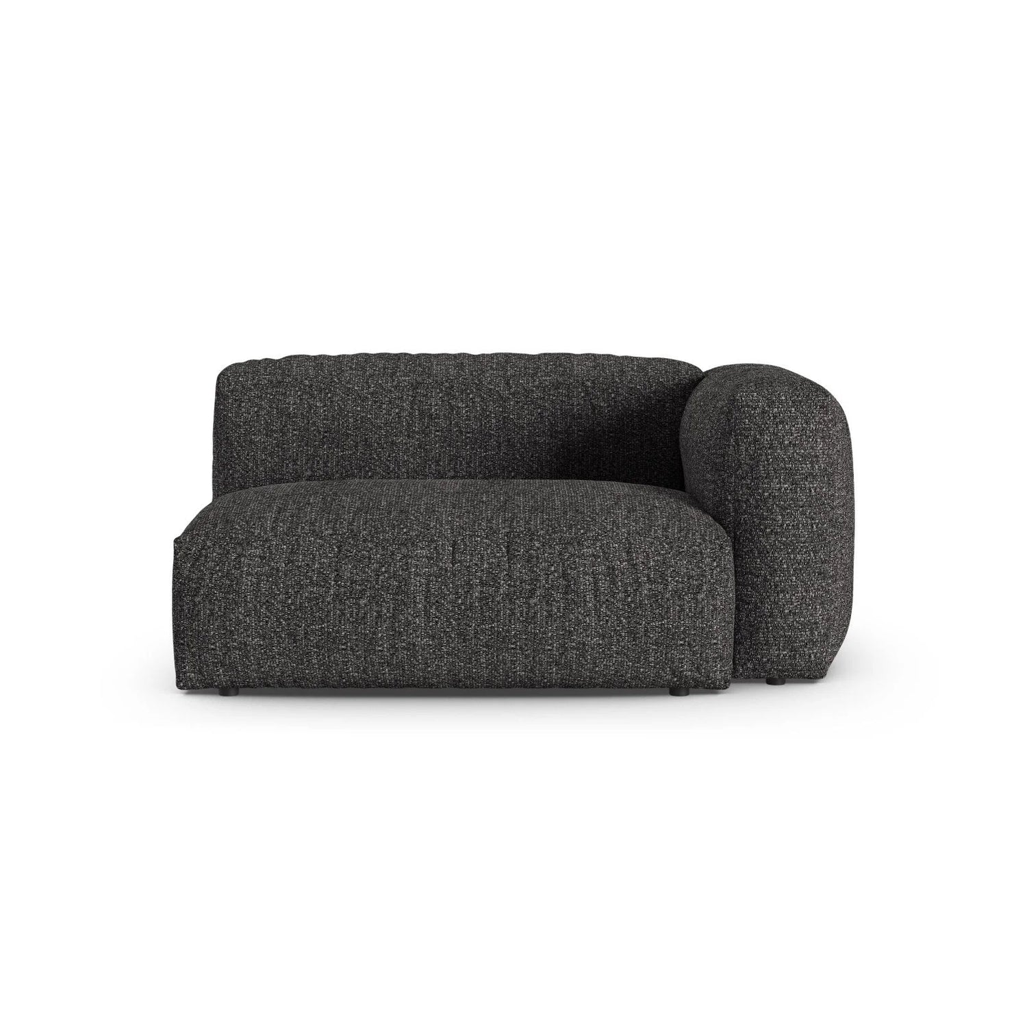 Martina Modulares Sofa Sitzelement, Rechte Seite, Sitztiefe 90 cm, aus Boucle in Anthrazit (Monet Anthracite), 160x120 cm von Micadoni – Bild 1