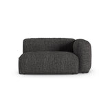 Martina Modulares Sofa Sitzelement, Rechte Seite, Sitztiefe 90 cm, aus Boucle in Anthrazit (Monet Anthracite), 160x120 cm von Micadoni – Bild 1