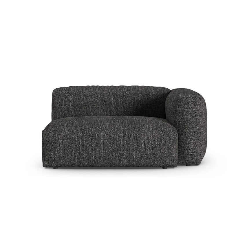 Martina Modulares Sofa Sitzelement, Rechte Seite, Sitztiefe 90 cm, aus Boucle in Anthrazit (Monet Anthracite), 160x120 cm von Micadoni – Bild 1