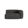Martina Modulares Sofa Sitzelement, Rechte Seite, Sitztiefe 90 cm, aus Boucle in Anthrazit (Monet Anthracite), 160x120 cm von Micadoni – Bild 1