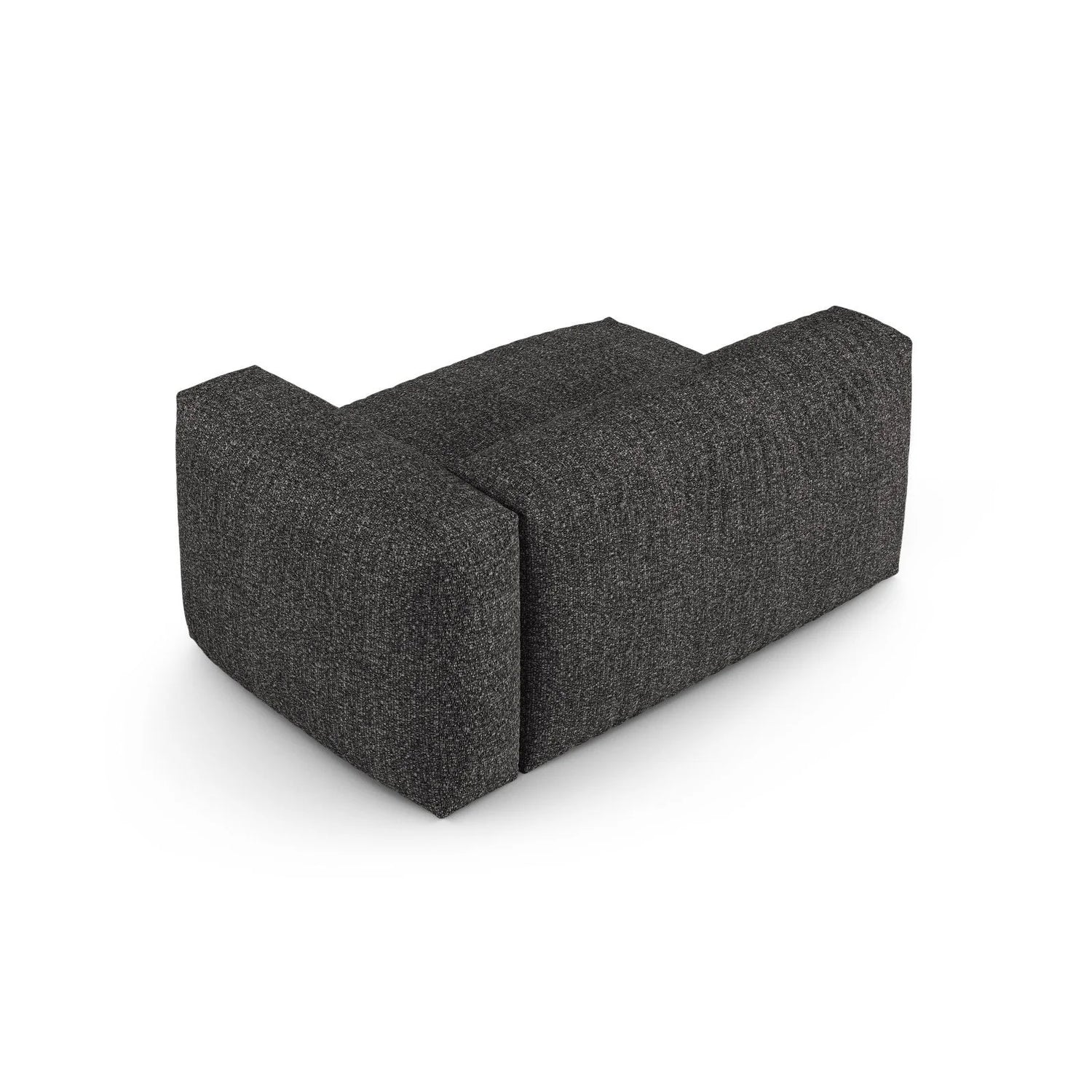 Martina Modulares Sofa Sitzelement, Rechte Seite, Sitztiefe 90 cm, aus Boucle in Anthrazit (Monet Anthracite), 160x120 cm von Micadoni – Bild 4