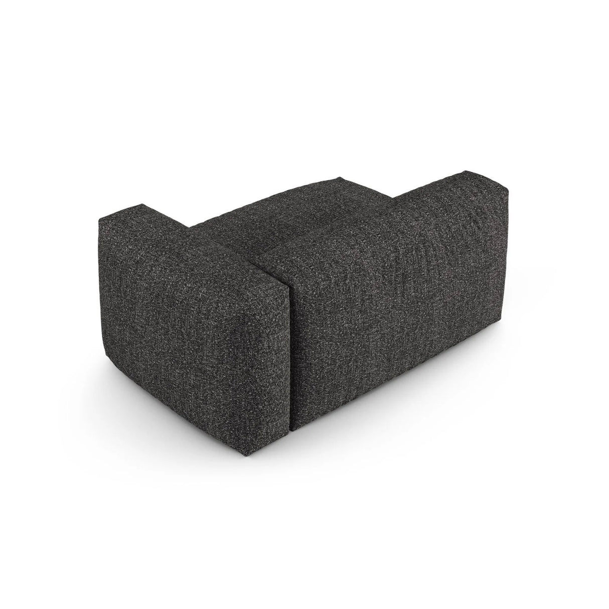 Martina Modulares Sofa Sitzelement, Rechte Seite, Sitztiefe 90 cm, aus Boucle in Anthrazit (Monet Anthracite), 160x120 cm von Micadoni – Bild 4