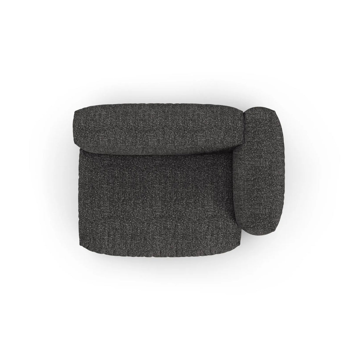 Martina Modulares Sofa Sitzelement, Rechte Seite, Sitztiefe 90 cm, aus Boucle in Anthrazit (Monet Anthracite), 160x120 cm von Micadoni – Bild 5