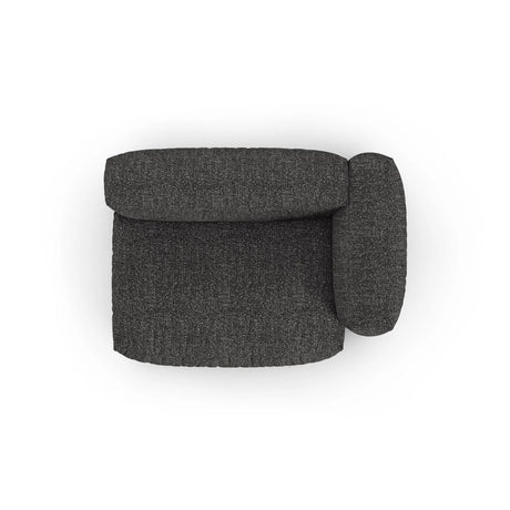 Martina Modulares Sofa Sitzelement, Rechte Seite, Sitztiefe 90 cm, aus Boucle in Anthrazit (Monet Anthracite), 160x120 cm von Micadoni – Bild 5