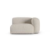 Martina Modulares Sofa Sitzelement, Rechte Seite, Sitztiefe 90 cm, aus Boucle in Beige (Monet Sand), 120x120 cm von Micadoni – Bild 1