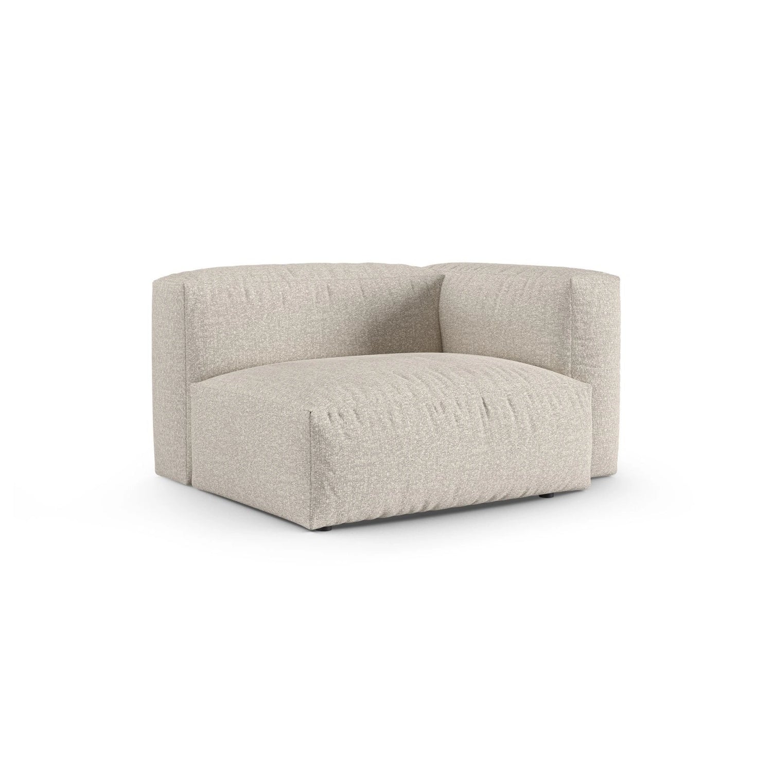 Martina Modulares Sofa Sitzelement, Rechte Seite, Sitztiefe 90 cm, aus Boucle in Beige (Monet Sand), 120x120 cm von Micadoni – Bild 3